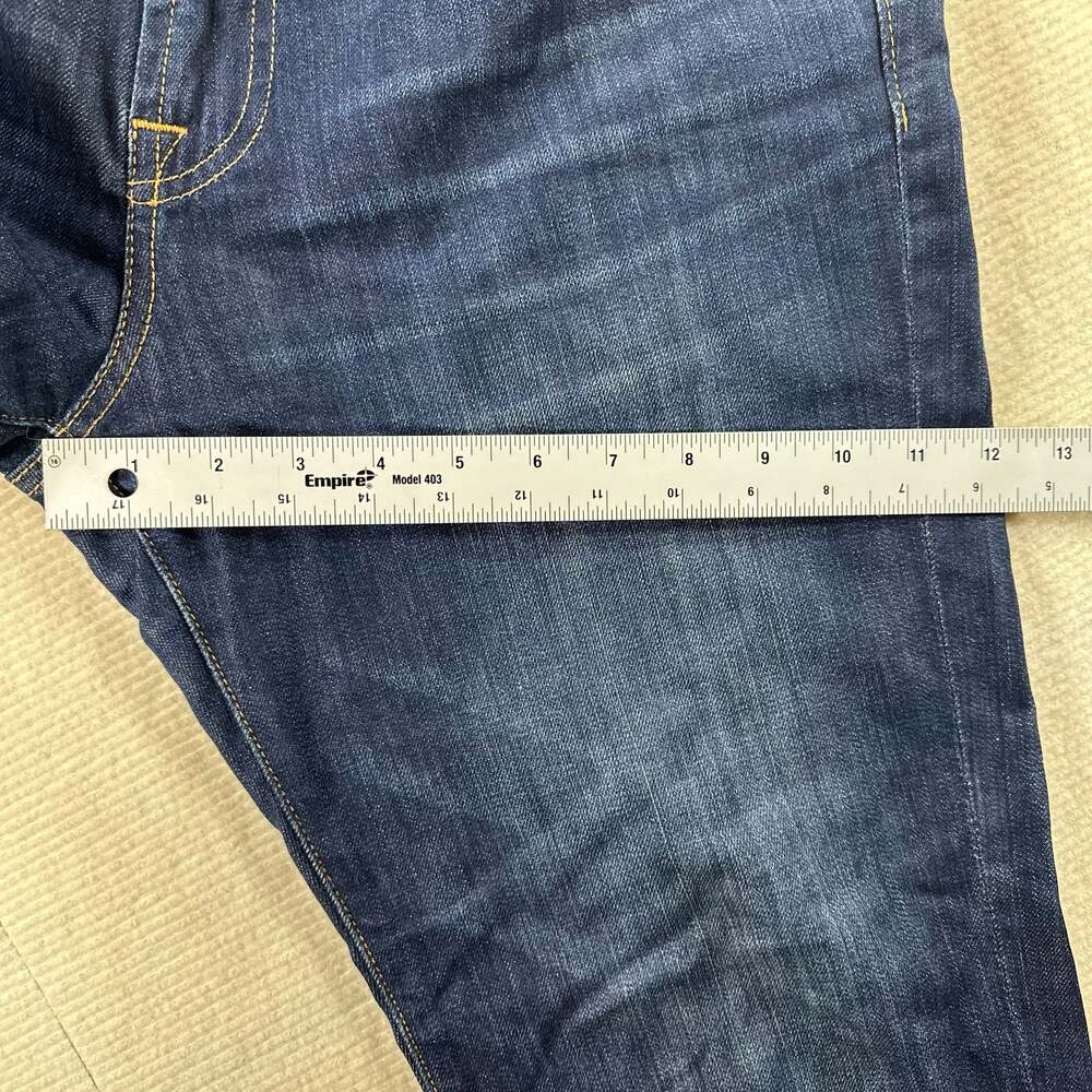 7 For All Mankind Standard Mens Blue Denim Jeans Size 32 Dark Wash 5 Pocket - Picture 8 of 10